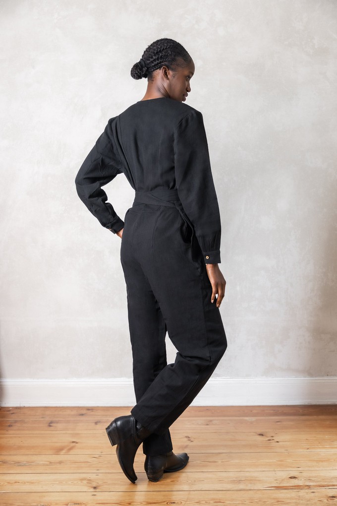 Bio-Baumwoll Jumpsuit Keerthi Schwarz from Jyoti - Fair Works