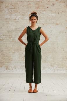 Baumwoll Jumpsuit Daksha Olive via Jyoti - Fair Works