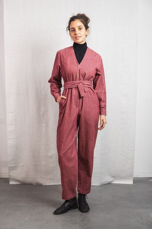 Bio-Baumwollcord Jumpsuit Keerthi Altrosa from Jyoti - Fair Works