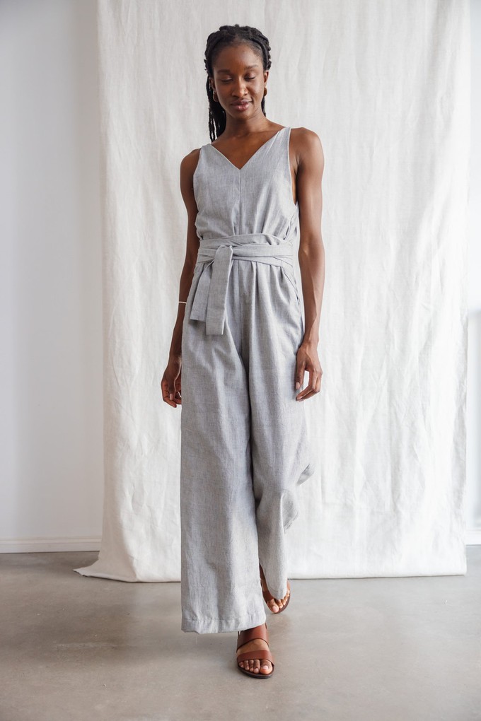 Bio-Baumwoll Jumpsuit Parvani Hellgrau from Jyoti - Fair Works