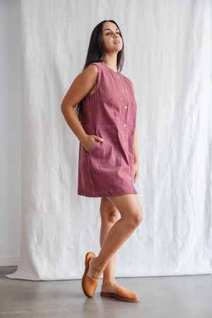 Bio-Baumwollcord Kleid Ishya Altrosa from Jyoti - Fair Works