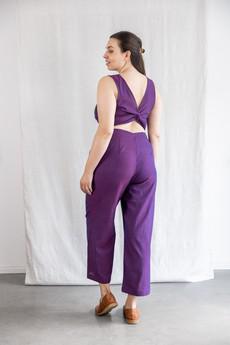 Bio-Baumwoll Jumpsuit Anusha Brombeer via Jyoti - Fair Works