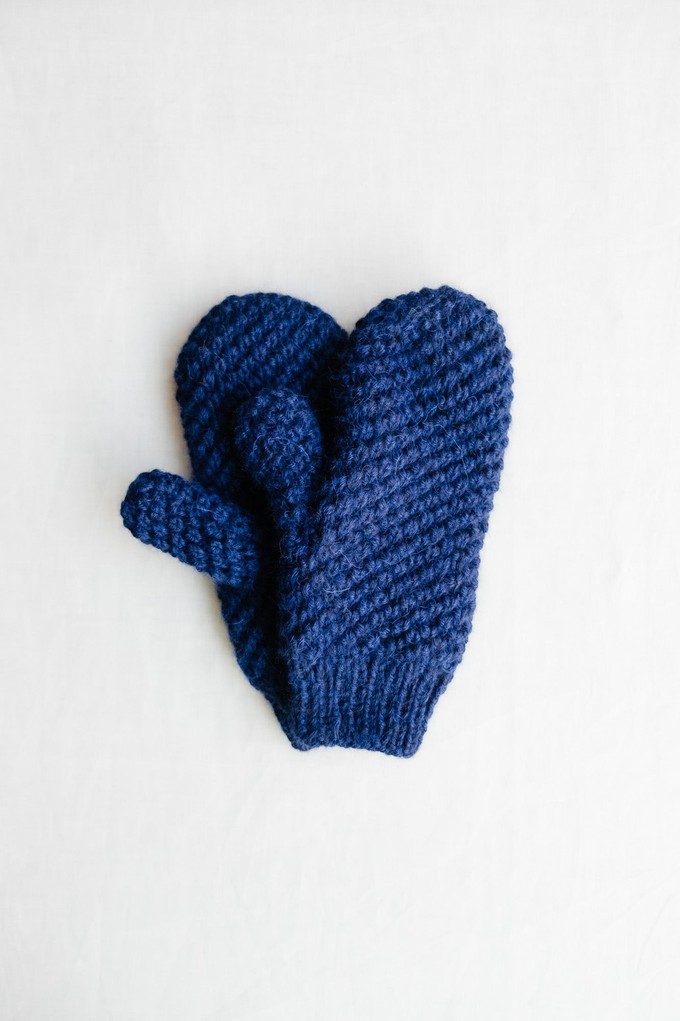 Baby-Alpaka Fäustling Handschuhe Cusco Navy from Jyoti - Fair Works