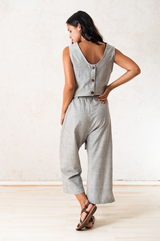 Bio-Baumwoll Jumpsuit Jalina Hellgrau from Jyoti - Fair Works