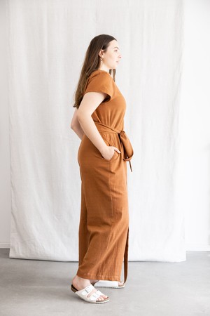 Baumwoll Jumpsuit Nirav Haselnuss from Jyoti - Fair Works