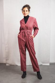 Bio-Baumwollcord Jumpsuit Keerthi Altrosa via Jyoti - Fair Works