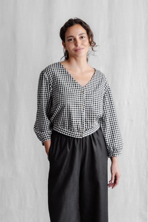 Bio-Baumwoll Bluse Sahay Kariert from Jyoti - Fair Works