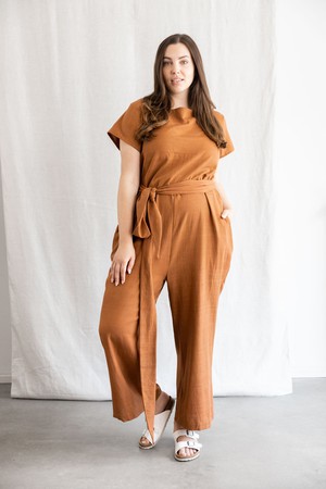 Baumwoll Jumpsuit Nirav Haselnuss from Jyoti - Fair Works