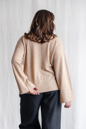 Baby-Alpaka Turtleneck Strickpullover Atico Beige from Jyoti - Fair Works