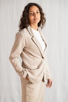 Bio-Baumwollcord Blazer Sharad Beige via Jyoti - Fair Works