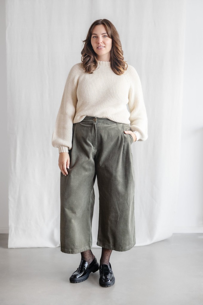 Bio-Baumwollcord Culotte Awa Pistazie from Jyoti - Fair Works