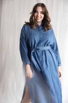 Bio-Baumwolldenim Kleid Ananya Denim via Jyoti - Fair Works