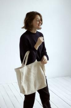 Baumwoll Tasche Saajan Offwhite via Jyoti - Fair Works