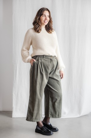 Bio-Baumwollcord Culotte Awa Pistazie from Jyoti - Fair Works