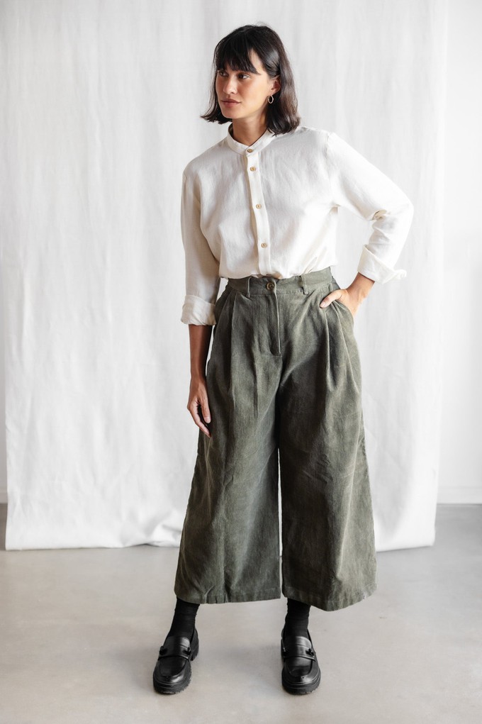 Bio-Baumwollcord Culotte Awa Pistazie from Jyoti - Fair Works