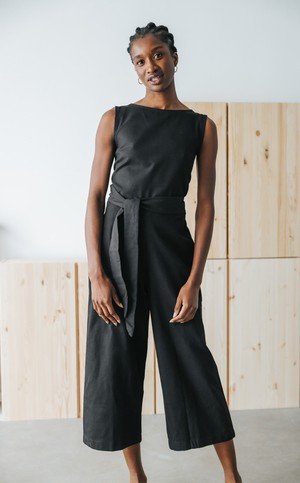 Hanf/Tencel Jumpsuit Anusha Schwarz from Jyoti - Fair Works