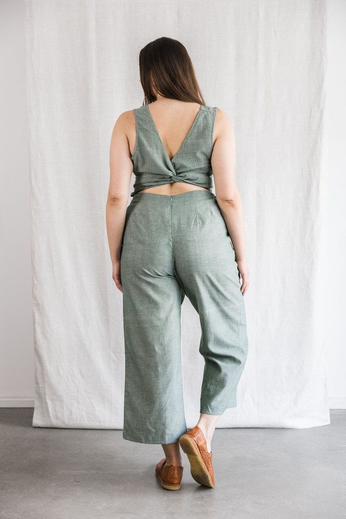 Bio-Baumwoll Jumpsuit Anusha Eukalyptus from Jyoti - Fair Works