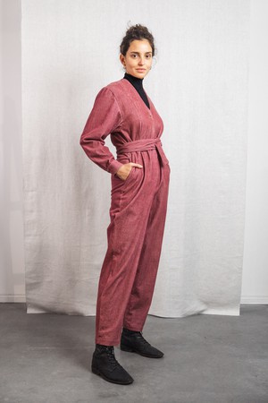 Bio-Baumwollcord Jumpsuit Keerthi Altrosa from Jyoti - Fair Works