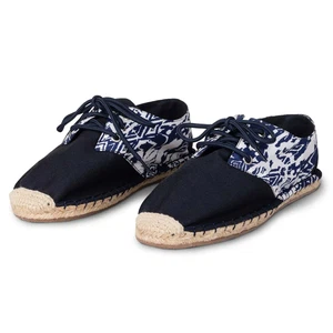 Blaue Tribal Lace Up Espadrilles für Männer from Kingdom of Wow!