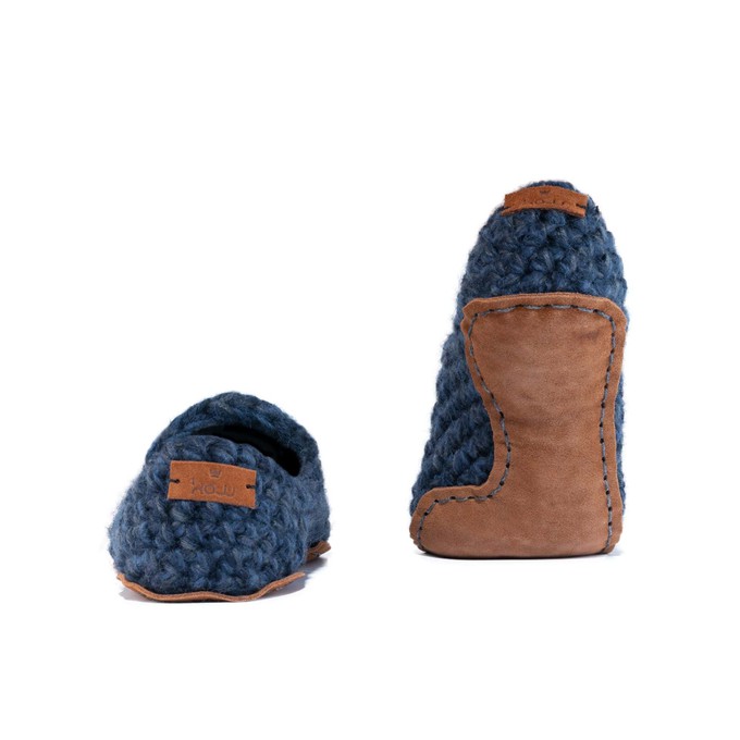 Midnight Blue Bamboo Wool Slippers from Kingdom of Wow!