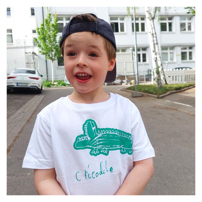 CRICODILE Kinder Shirt Weiß from Kipepeo-Clothing