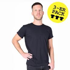 3-ER PACK BASIC Männer T-Shirt Schwarz via Kipepeo-Clothing