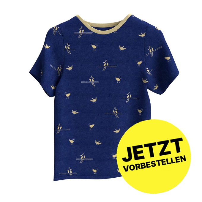 BIRDS Kinder Shirt Mitternachtsblau from Kipepeo-Clothing