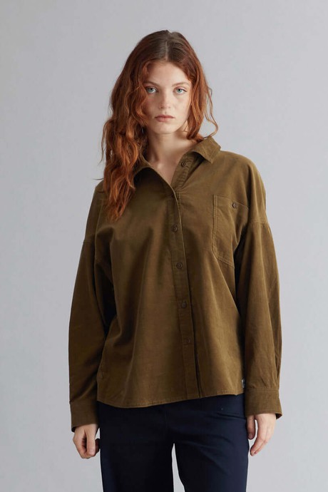 HANAKO - Organic Cotton Cord Shirt Olive from KOMODO