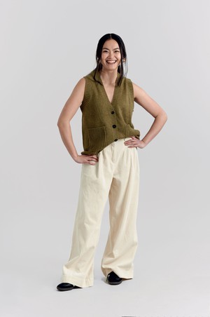 SATOSHI Wool Vest - Green from KOMODO