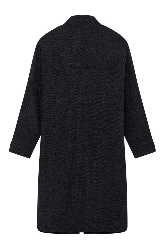 KAIA - Wool Blend Twill Coat Charcoal from KOMODO