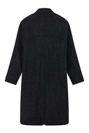 KAIA - Wool Blend Twill Coat Charcoal from KOMODO