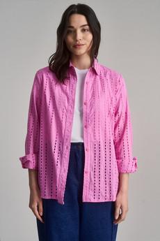 RIO - Organic Broderie Anglaise Shirt - Pink via KOMODO