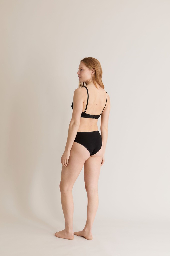 PALOMA Lace Briefs - GOTS Organic Cotton Black from KOMODO