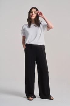 BINITA - Modal Jersey Trouser - Black via KOMODO