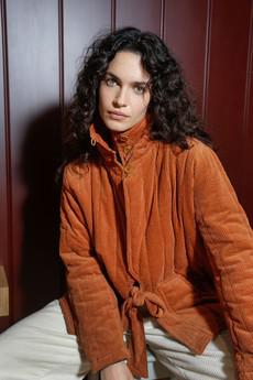 KENEILA Organic Cotton Corduroy Coat - Ginger via KOMODO