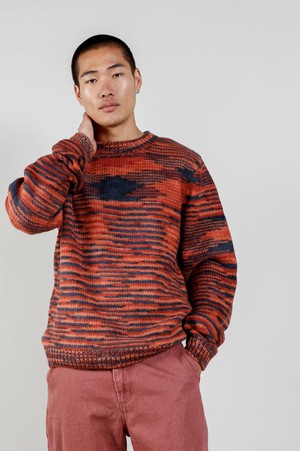 TEMURA Handknit Wool Jumper - Terracotta from KOMODO