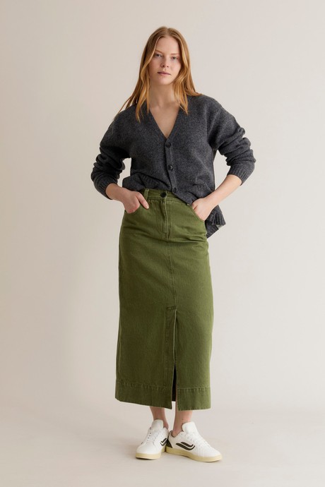 GRACE Organic Cotton Denim Skirt - Green Wash from KOMODO