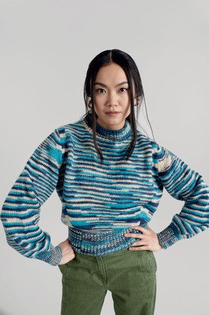 SANG Handknit Wool Jumper - Blue from KOMODO