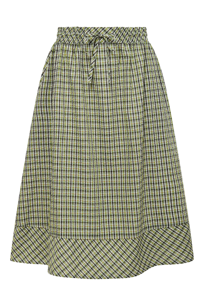 ALICIA Midi Skirt - Organic Cotton Summer Check from KOMODO