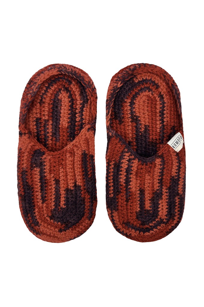 HIDE - Handknitted Wool Slipper Terracotta from KOMODO