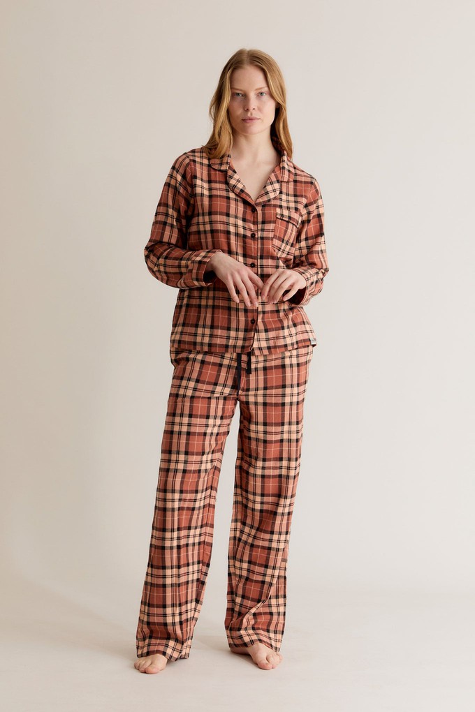 JIM JAM Womens Organic Cotton Pyjama Set - Clay from KOMODO