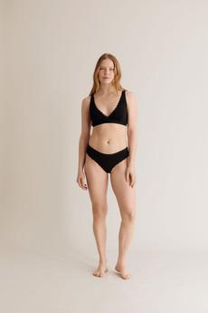 PALOMA Lace Briefs - GOTS Organic Cotton Black via KOMODO