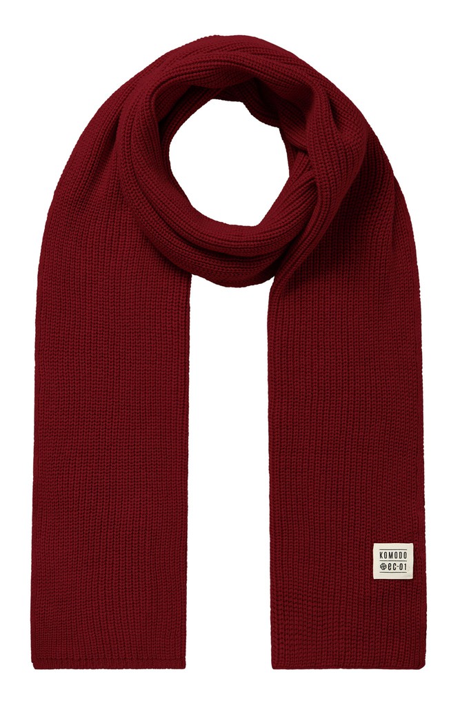 LONDON - GOTS Organic Cotton Scarf Red from KOMODO