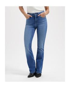 Zoe High Rise Bootcut Standard Blue via Kuyichi