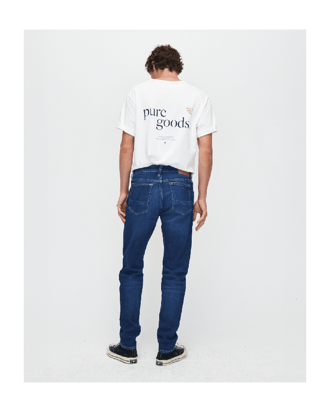 Jim Regular Slim Fit Jeans Faded Indigoblau from Kuyichi