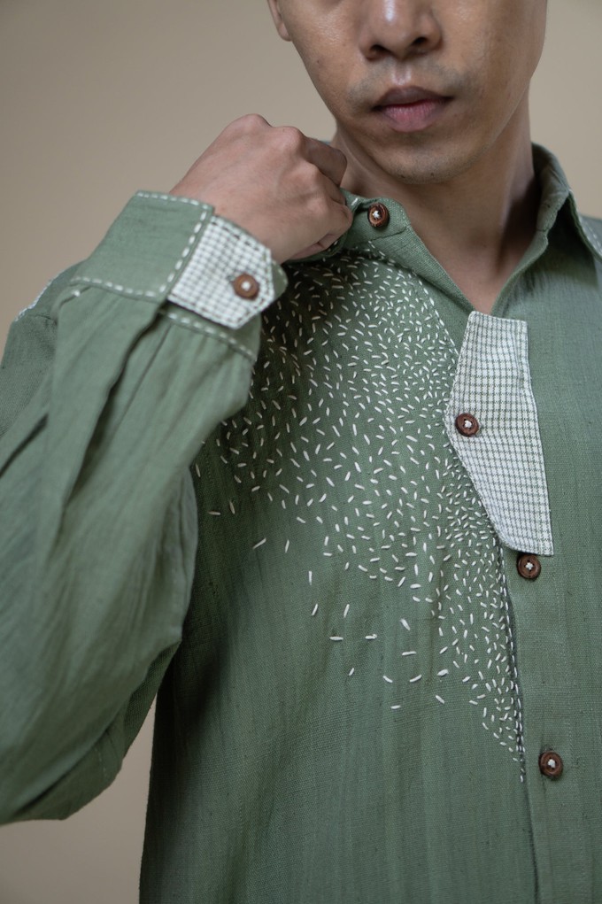 Meadows Embroidered Full Shirt from Lafaani