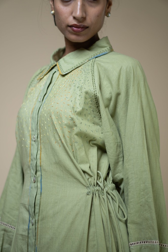 Meadows Embroidered Shirt Dress from Lafaani