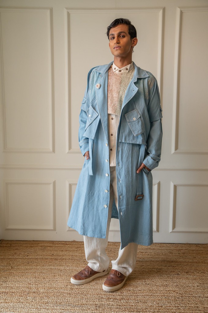 Materiality Unisex Deconstructed Trench from Lafaani