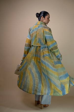 Meadows Unisex Hand Painted Trench from Lafaani