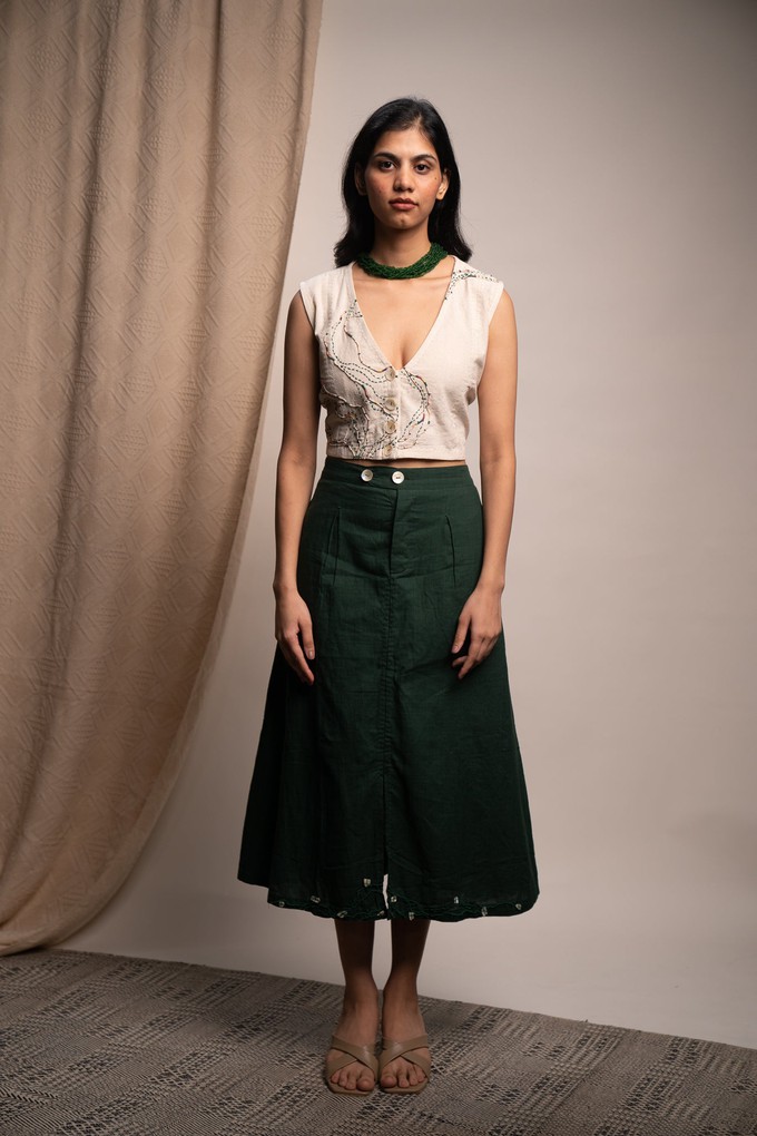 Rewind Cropped Blouse & Rewind Flared Skirt from Lafaani